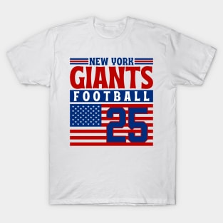 New York Giants 1925 American Flag Football T-Shirt